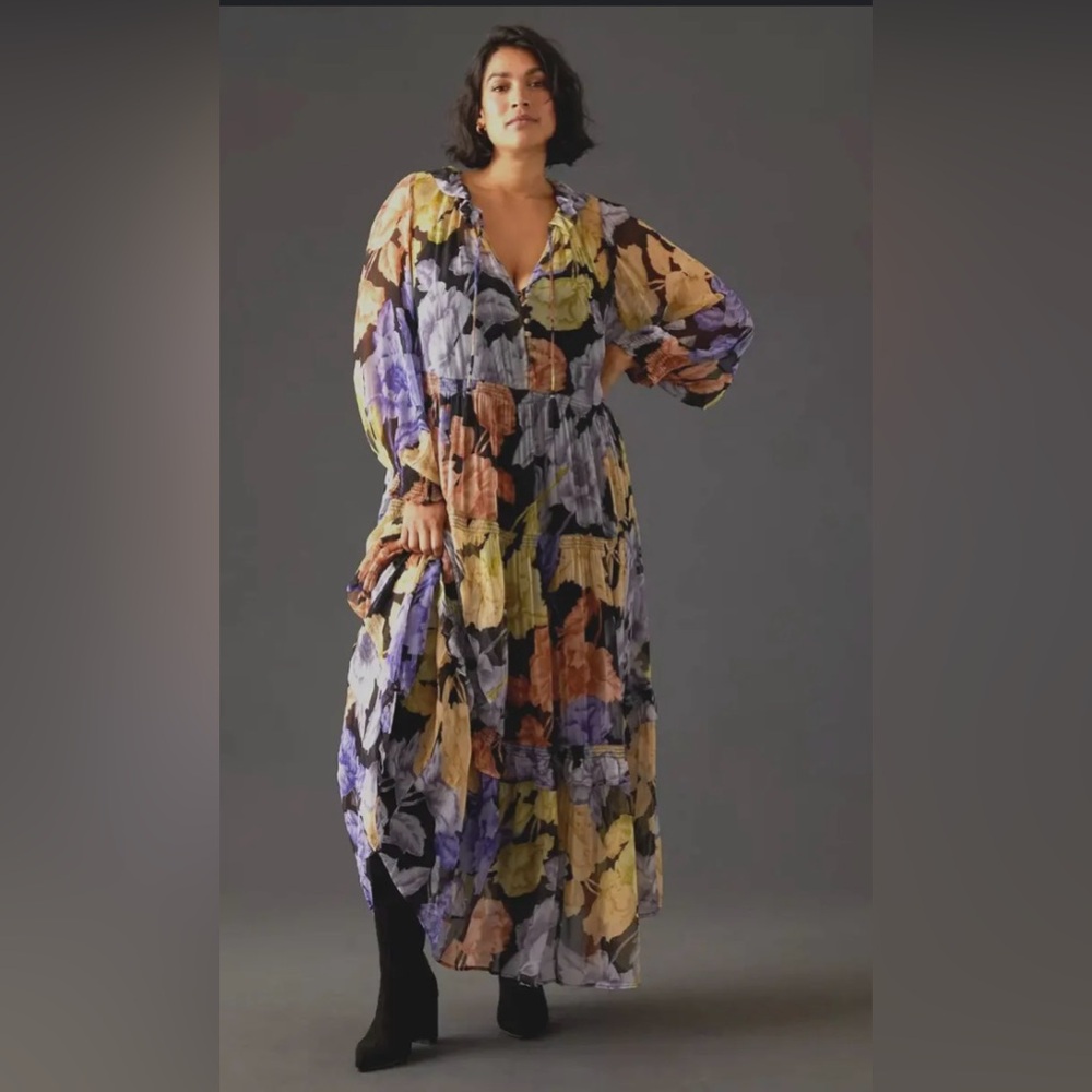 Maris Printed Chiffon dress from Anthropologie